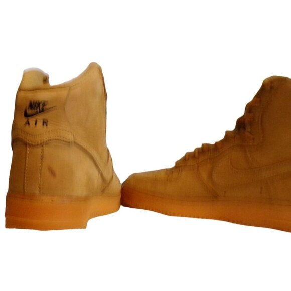 Nike Air Force 1 High Top Sneakers Men's Size 7.5 Women's size 9 Wheat Leather - Picture 3 of 7